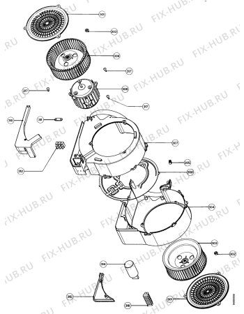 Взрыв-схема вытяжки Zanussi NH90RX2 - Схема узла Section 4