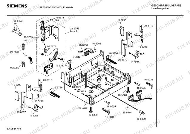 Схема №2 SE65560CH с изображением Инструкция по эксплуатации для электропосудомоечной машины Siemens 00526691