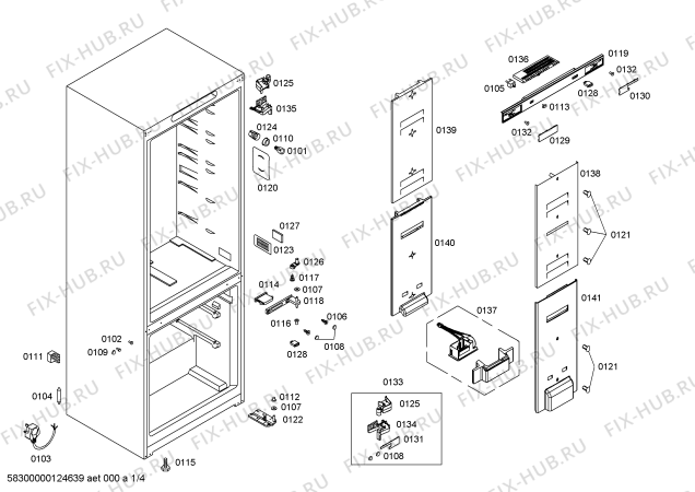 Схема №1 KG49NA90 с изображением Дверь для холодильника Siemens 00245867