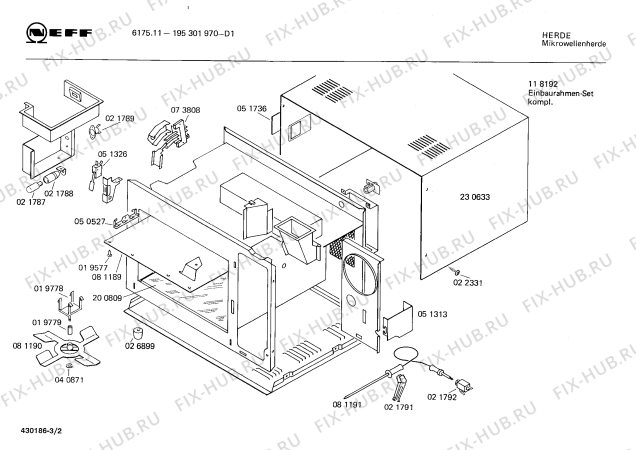 Схема №3 0750491047 MG820 с изображением Крышка для микроволновки Bosch 00022335