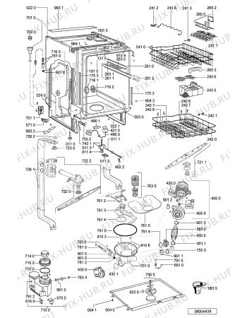 Схема №2 ADP 7519 WH с изображением Панель для посудомоечной машины Whirlpool 481245373125