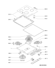 Схема №1 HOB 423/S с изображением Запчасть для духового шкафа Whirlpool 481244039706