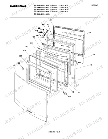Схема №3 EB945111 с изображением Вентиляционная решетка для плиты (духовки) Bosch 00213997