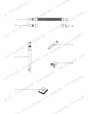 Взрыв-схема пылесоса Electrolux B4390 - Схема узла Accessories