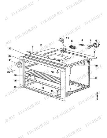 Взрыв-схема плиты (духовки) Nestor Martin 604G11-1 - Схема узла Oven equipment