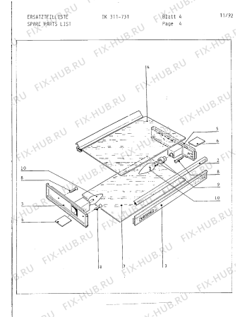 Схема №7 IK311031 с изображением Планка для холодильной камеры Bosch 00293471
