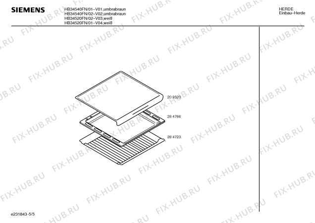 Схема №3 HB34520FN с изображением Инструкция по эксплуатации для духового шкафа Siemens 00517153