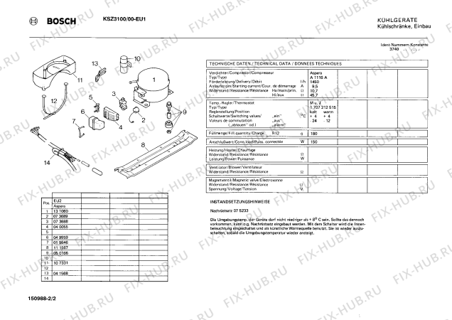 Взрыв-схема холодильника Bosch KSZ3100 - Схема узла 02