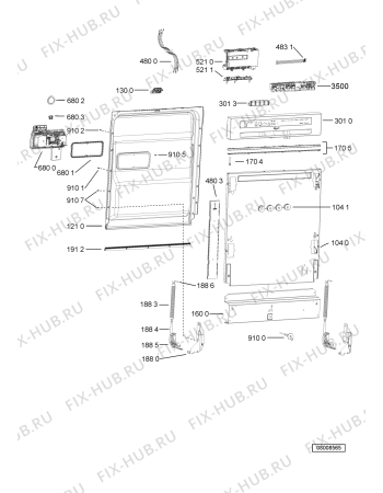 Схема №1 ADG 7642 IX с изображением Всякое для посудомоечной машины Whirlpool 480140103093