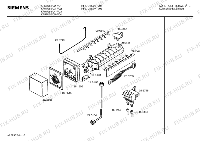 Схема №2 KG66U55 с изображением Корпус для холодильника Siemens 00266828