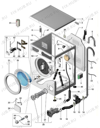Схема №1 AP846X (F015093) с изображением Инструкция по обслуживанию для стиралки Indesit C00052891