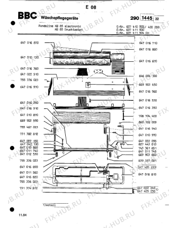 Взрыв-схема комплектующей Aeg KB 85 ELECTRONIC CH - Схема узла Section1