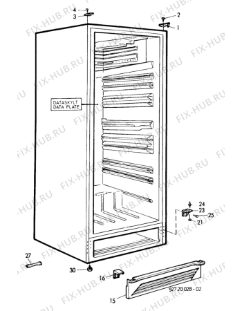 Взрыв-схема холодильника Unknown KS3470 - Схема узла C10 Cabinet