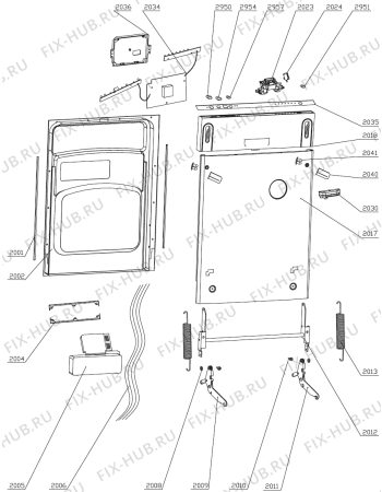 Схема №1 GV62111 (322042, WQP12-9338) с изображением Мини-ручка для электропосудомоечной машины Gorenje 262950