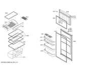 Схема №2 KDN40V00 с изображением Дверь морозильной камеры для холодильника Bosch 00244526