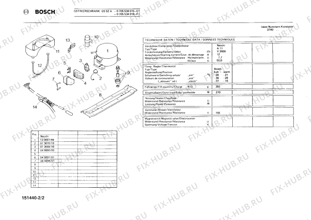 Взрыв-схема холодильника Bosch 0705534016 GS52A - Схема узла 02