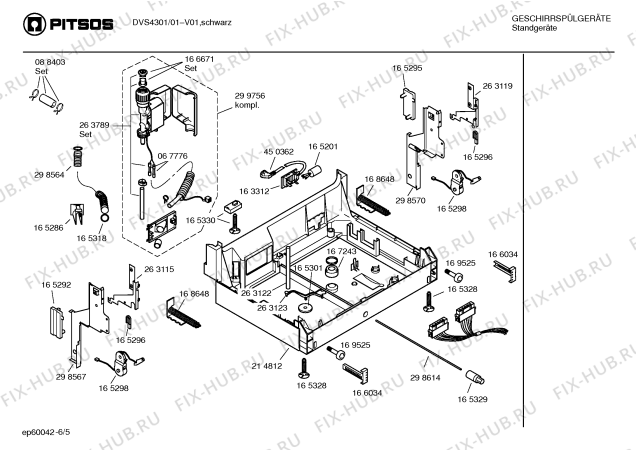 Схема №1 DVS4301 с изображением Рамка для посудомойки Bosch 00365462