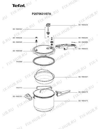 Схема №1 P2070632/07A с изображением Кастрюля для духовки Tefal SS-980605