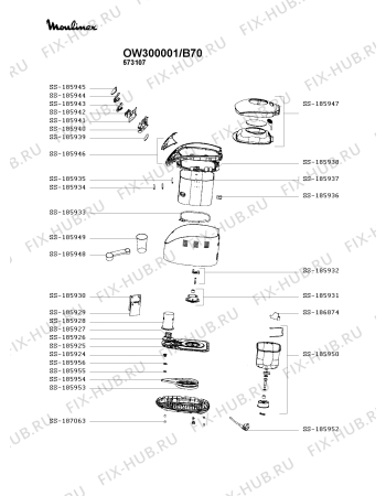 Схема №1 OW302000/B70 с изображением Холдер для хлебопечки Moulinex SS-185940