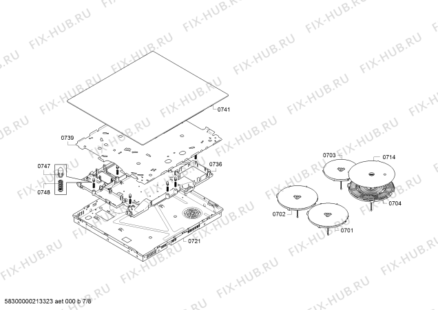 Взрыв-схема плиты (духовки) Bosch HLS59G020U - Схема узла 07