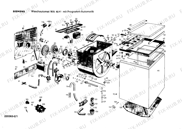 Схема №1 WA4641 с изображением Мотор для стиралки Siemens 00130468