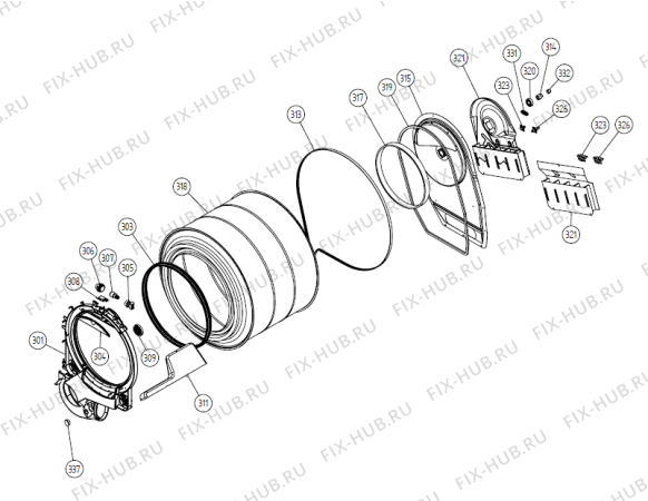 Схема №2 T735 RF DK   -Titanium (900002566, TD30DK) с изображением Декоративная панель для стиральной машины Gorenje 234678