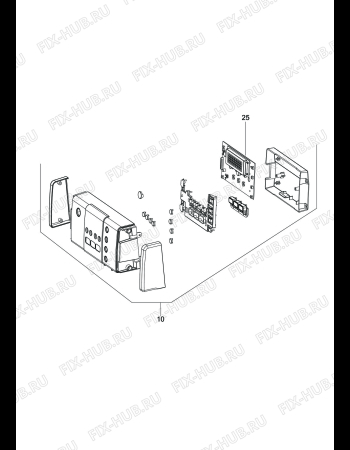 Схема №2 ESAM 6620 с изображением Панель для электрокофемашины DELONGHI 7313226551