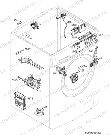 Взрыв-схема стиральной машины Zanker WTF968A.8 - Схема узла Electrical equipment 268