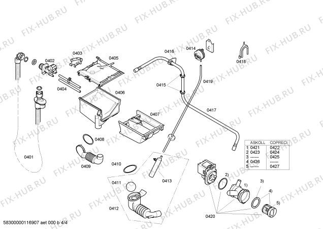 Взрыв-схема стиральной машины Bosch WAE16120IT - Схема узла 04