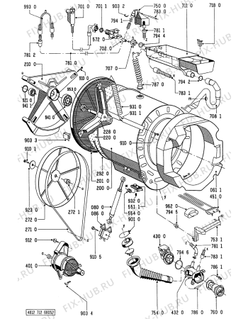 Схема №2 WA 9330 A/WS с изображением Моторчик для стиралки Whirlpool 481236158057