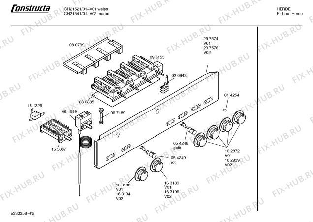Схема №4 CH21551 с изображением Инструкция по эксплуатации для духового шкафа Bosch 00522330