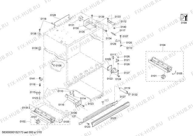 Схема №2 KBURT3655E с изображением Труба для электропосудомоечной машины Bosch 00647006