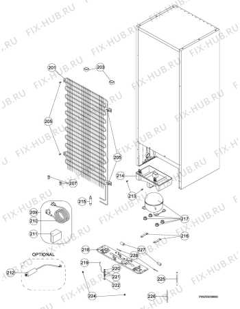 Взрыв-схема холодильника Zanussi ZRT330WD - Схема узла Section 4