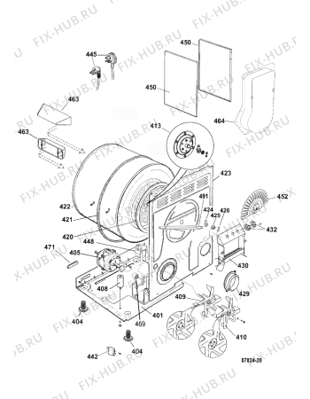 Взрыв-схема стиральной машины Hotpoint TVHM80CPUK (F086049) - Схема узла