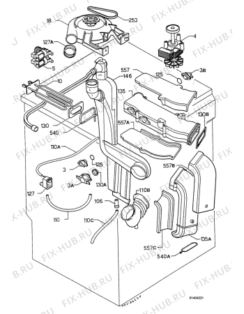 Взрыв-схема стиральной машины Electrolux EW1451W - Схема узла Dryer equipment