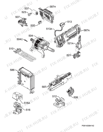 Схема №1 L87695WD с изображением Микромодуль для стиралки Aeg 973914605703003