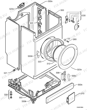 Схема №3 L60621 с изображением Декоративная панель для стиралки Aeg 1320987108