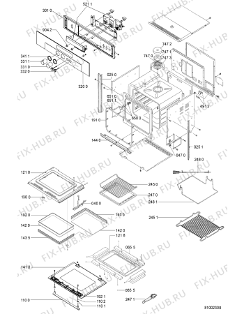 Схема №1 BLHP 5069/AL с изображением Кнопка для духового шкафа Whirlpool 481241128911