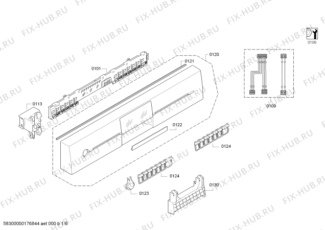 Схема №1 SN26N880FF, tp3 с изображением Передняя панель для посудомойки Siemens 00798798