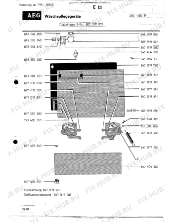 Взрыв-схема посудомоечной машины Aeg LAVATHERM - Схема узла Section1