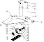 Схема №1 BETA120 с изображением Запчасть для электровытяжки DELONGHI DAU1570047