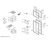 Схема №1 KDV29X40 с изображением Дверь для холодильника Bosch 00245750