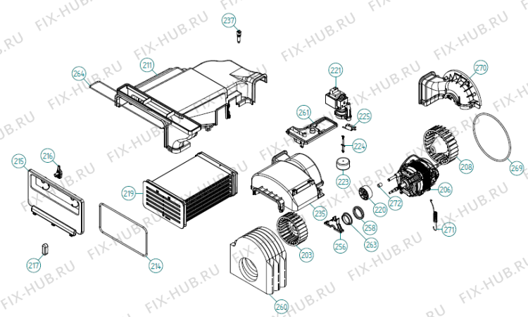 Взрыв-схема стиральной машины Asko T794C FI RU   -Titanium (369466, TD70.3) - Схема узла 02