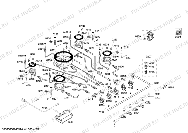 Взрыв-схема плиты (духовки) Siemens EC945RB90A ENC.EC945RB90A 4G+1W 90F SIEMENS - Схема узла 02