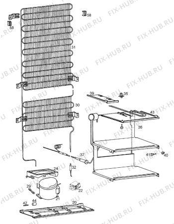 Взрыв-схема холодильника Curtiss 35.02K - Схема узла Cooling system 017