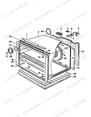 Взрыв-схема плиты (духовки) Nestor Martin 564.51-3 - Схема узла Oven equipment