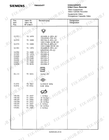 Схема №5 FM620S4FF с изображением Интегрированный контур для видеоэлектроники Siemens 00735316