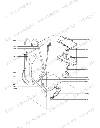 Взрыв-схема стиральной машины Aeg LAVW1009-W S - Схема узла Water equipment