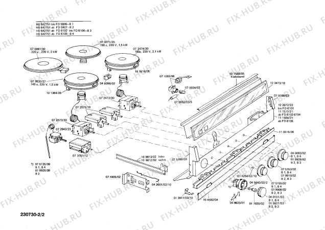 Схема №2 HS6417 с изображением Крышка для плиты (духовки) Siemens 00192721