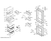Схема №2 KGN36A90 с изображением Дверь морозильной камеры для холодильника Bosch 00478042